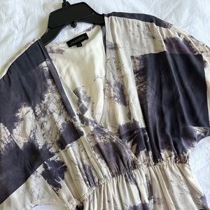 The Podolls Purple and Blush Washed Silk Dress (M)